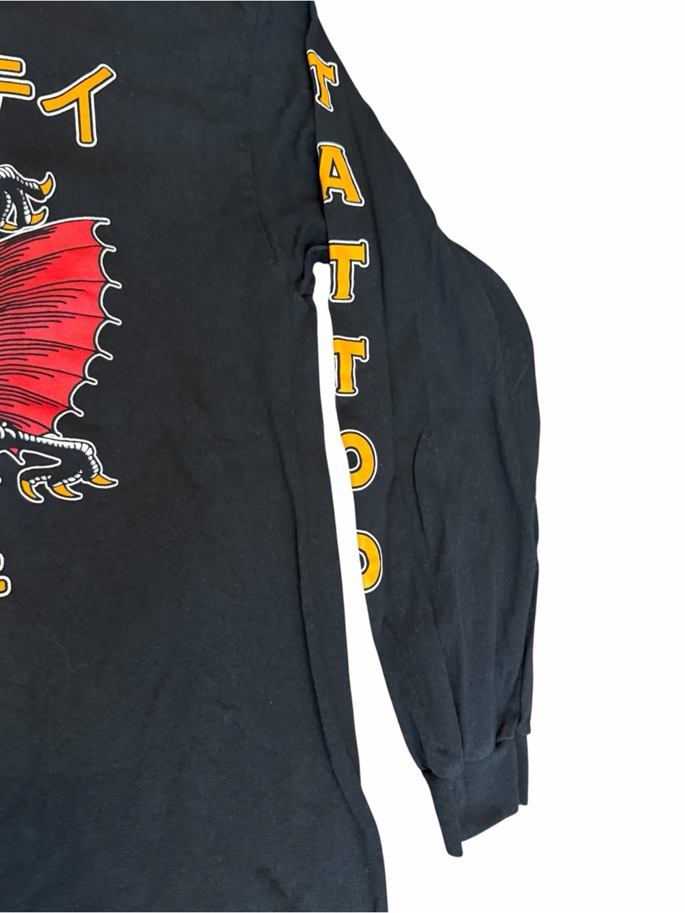 Mainstay Tattoo Austin TX Dragon Graphic Long Sleeve Tee Unisex Large L Black - Picture 5 of 9